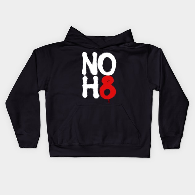 NO H8 (no hate) Kids Hoodie by ROBZILLA